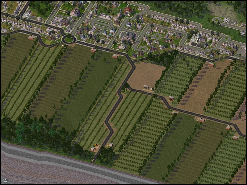 Le Centre de la Ville avec ses champs