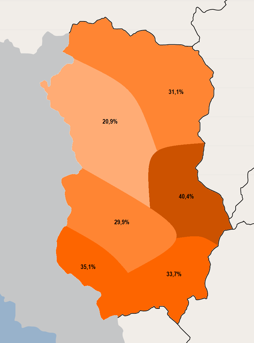 Part de la population active travaillant dans le secteur industriel