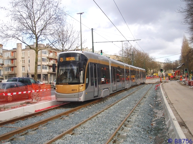 T3000 sur la nouvelle ligne 23 à Bruxelles (BEL-UE)