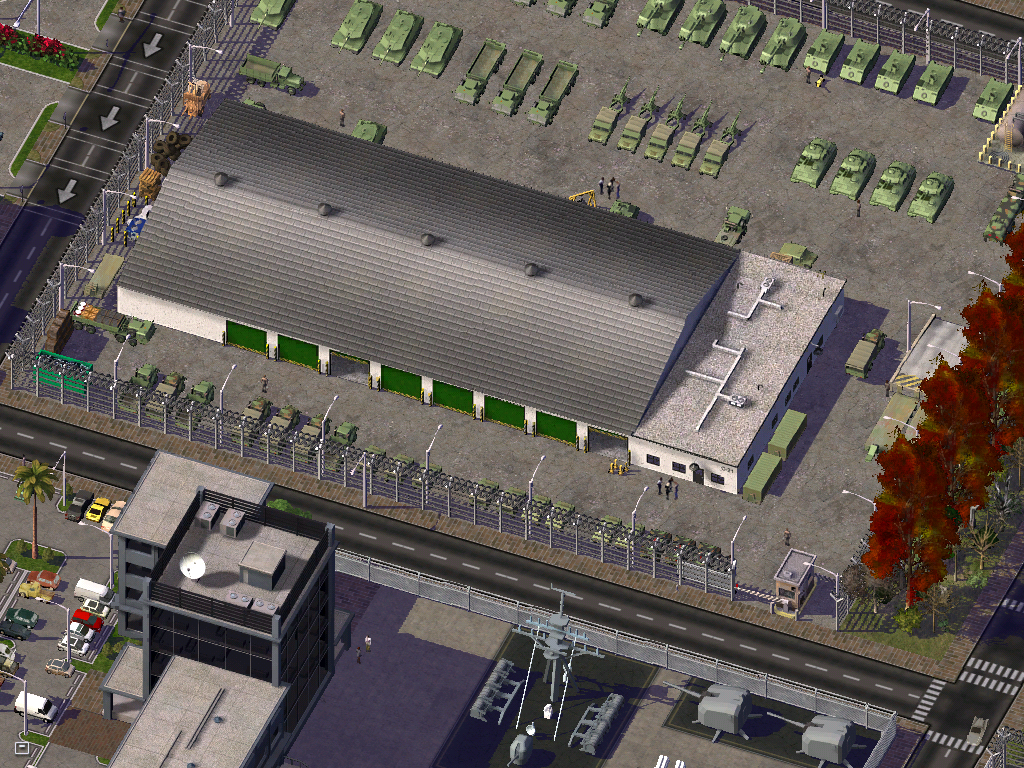 Grande unité de production et zone de stockage