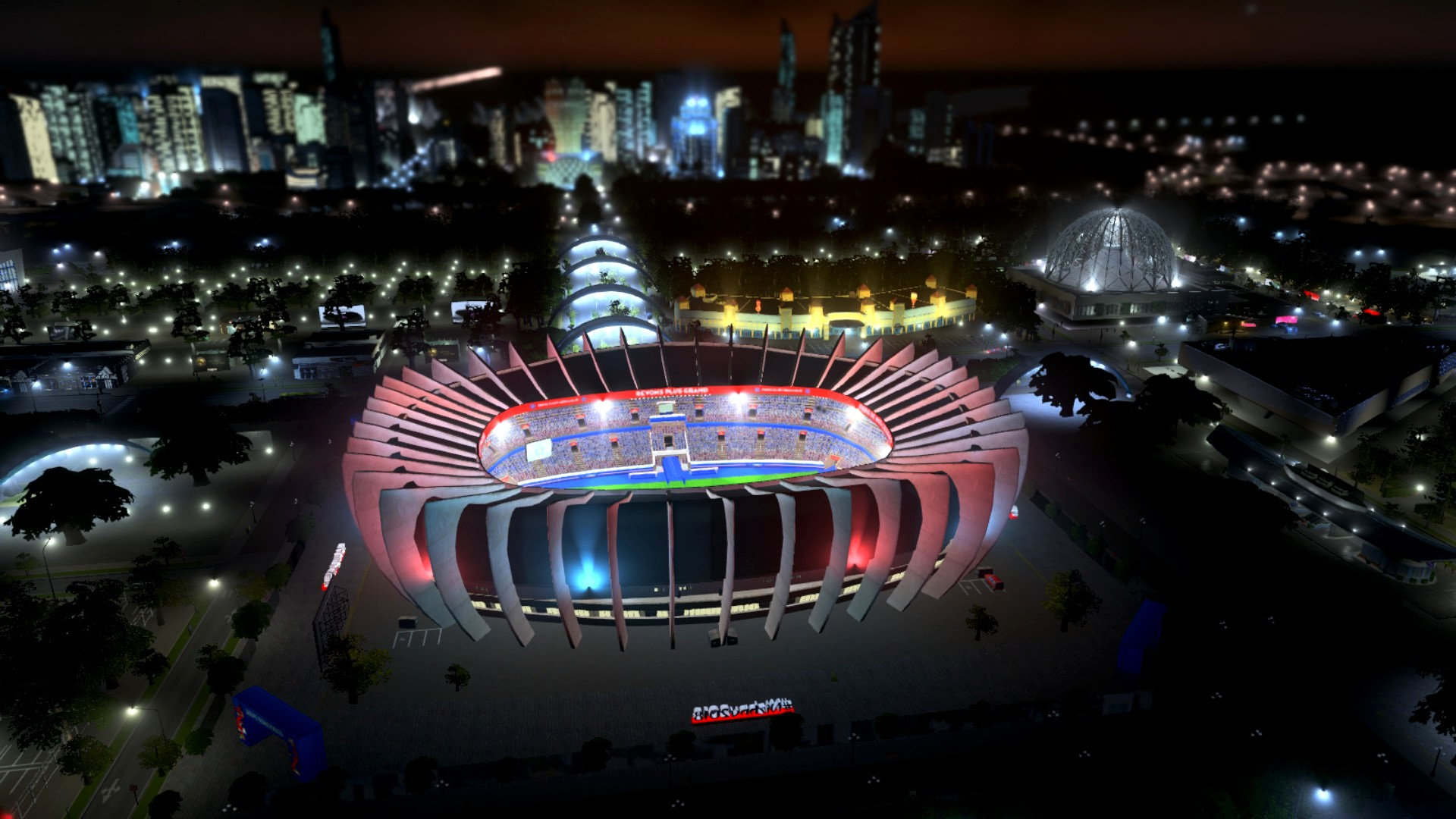 Bluecity Park de nuit