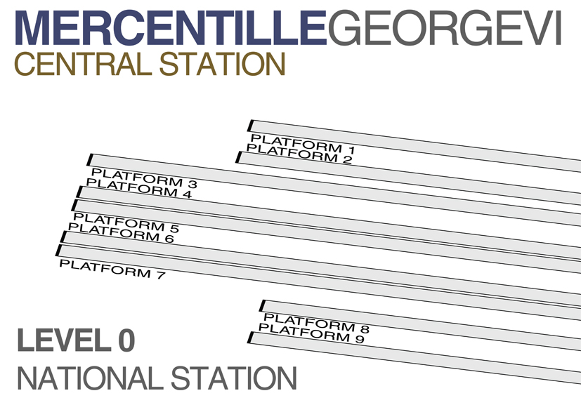 Plan des voies de la Gare en surface