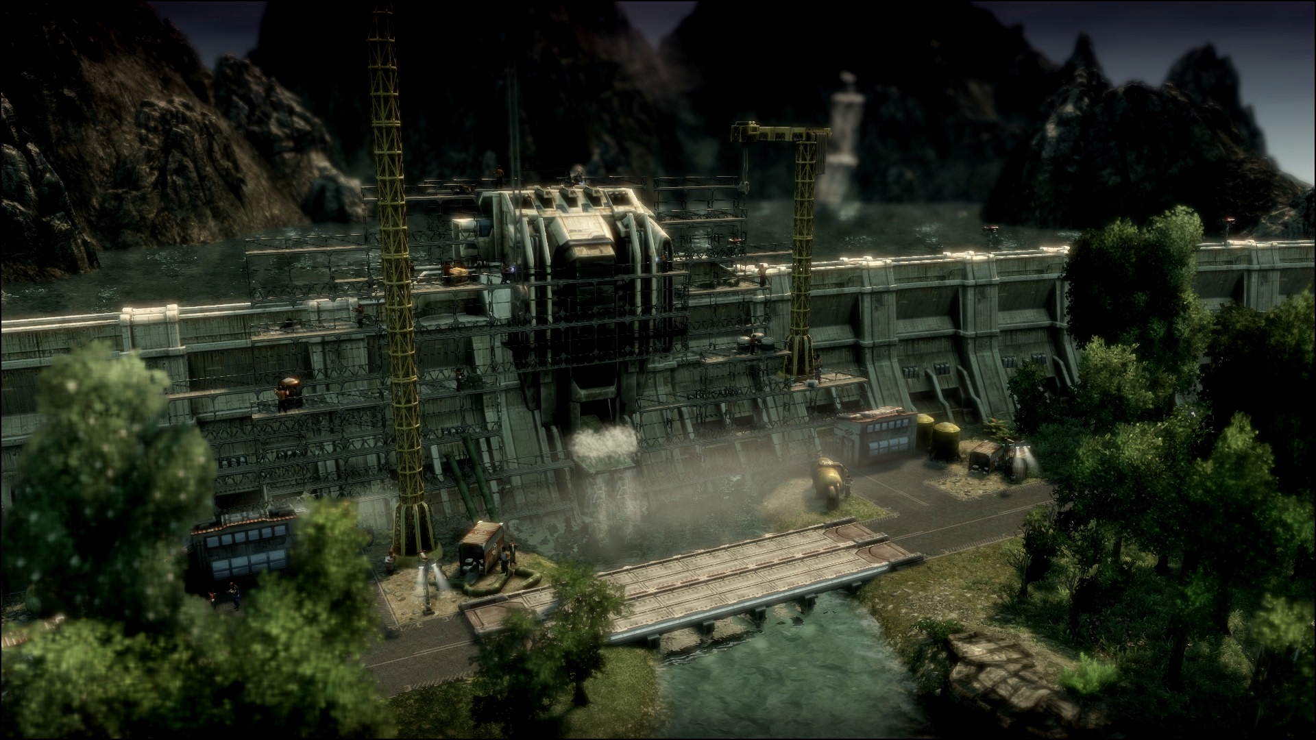 Centrale hydroélectrique dans les montagnes