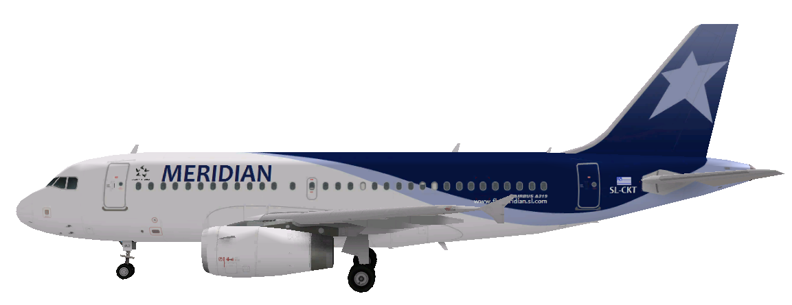 28 A319-100 Meridian autonomie : 6.850 km
