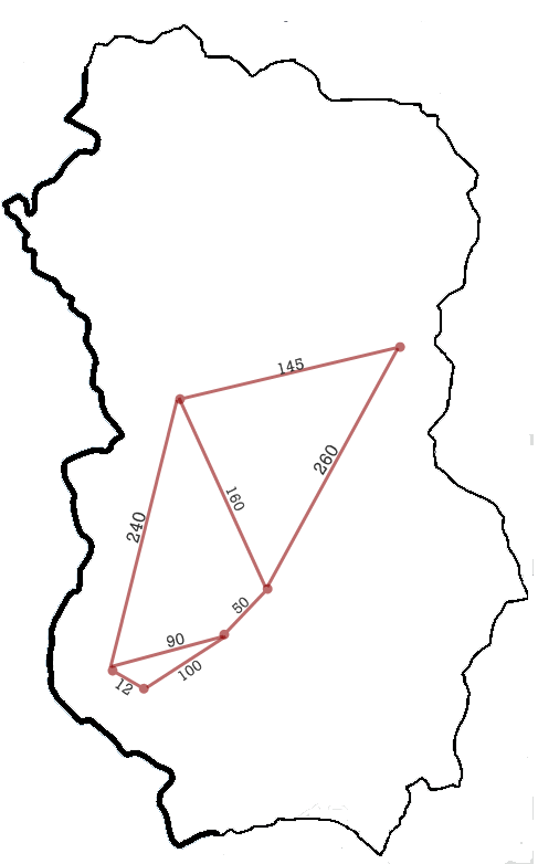 Les distances entre villes
