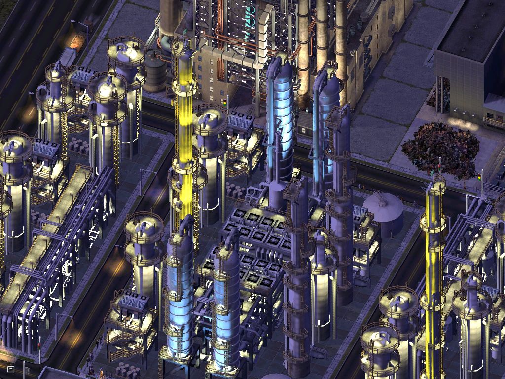 Les raffineries de la zone industrielle