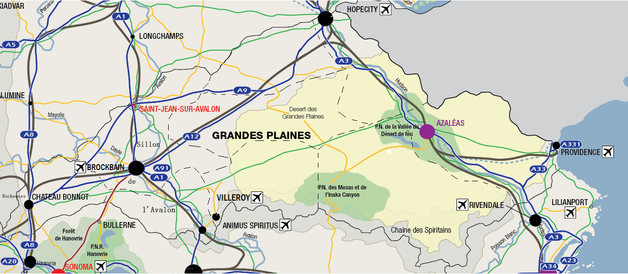 Carte officielle des Grandes Plaines