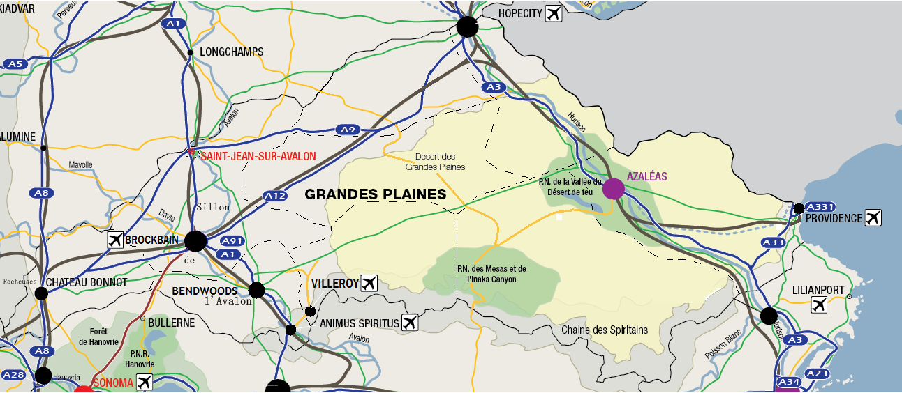 Carte officielle des Grandes Plaines