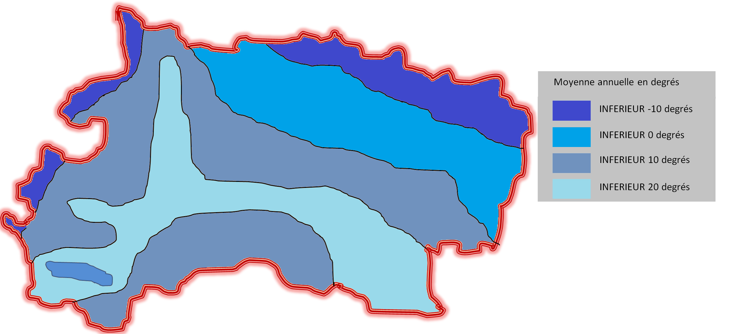 Carte Temperature du Thoulak