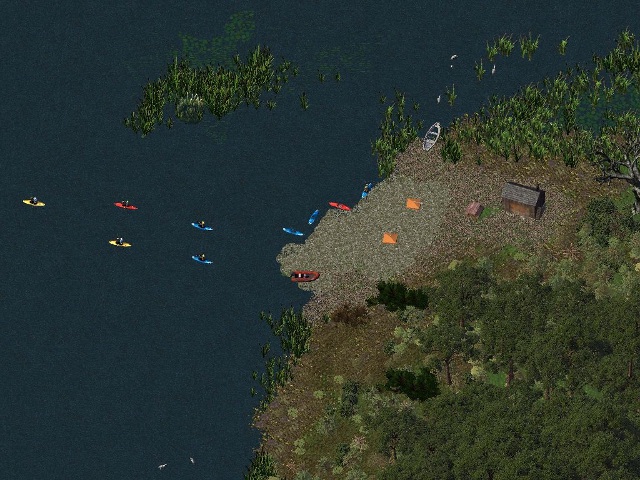Canoé sur le lac Topiaka