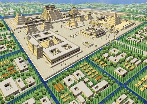 Reproduction graphique d'une cité Simtèque près de Ramur City.