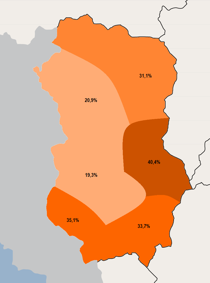 Part de la population active travaillant dans le secteur industriel