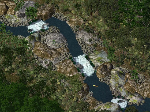 Kayak sur les torrents du lac Topiaka