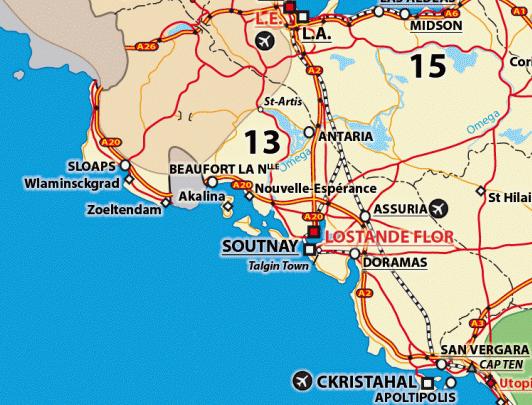 L'ancienne carte nexus du Simland Méridional