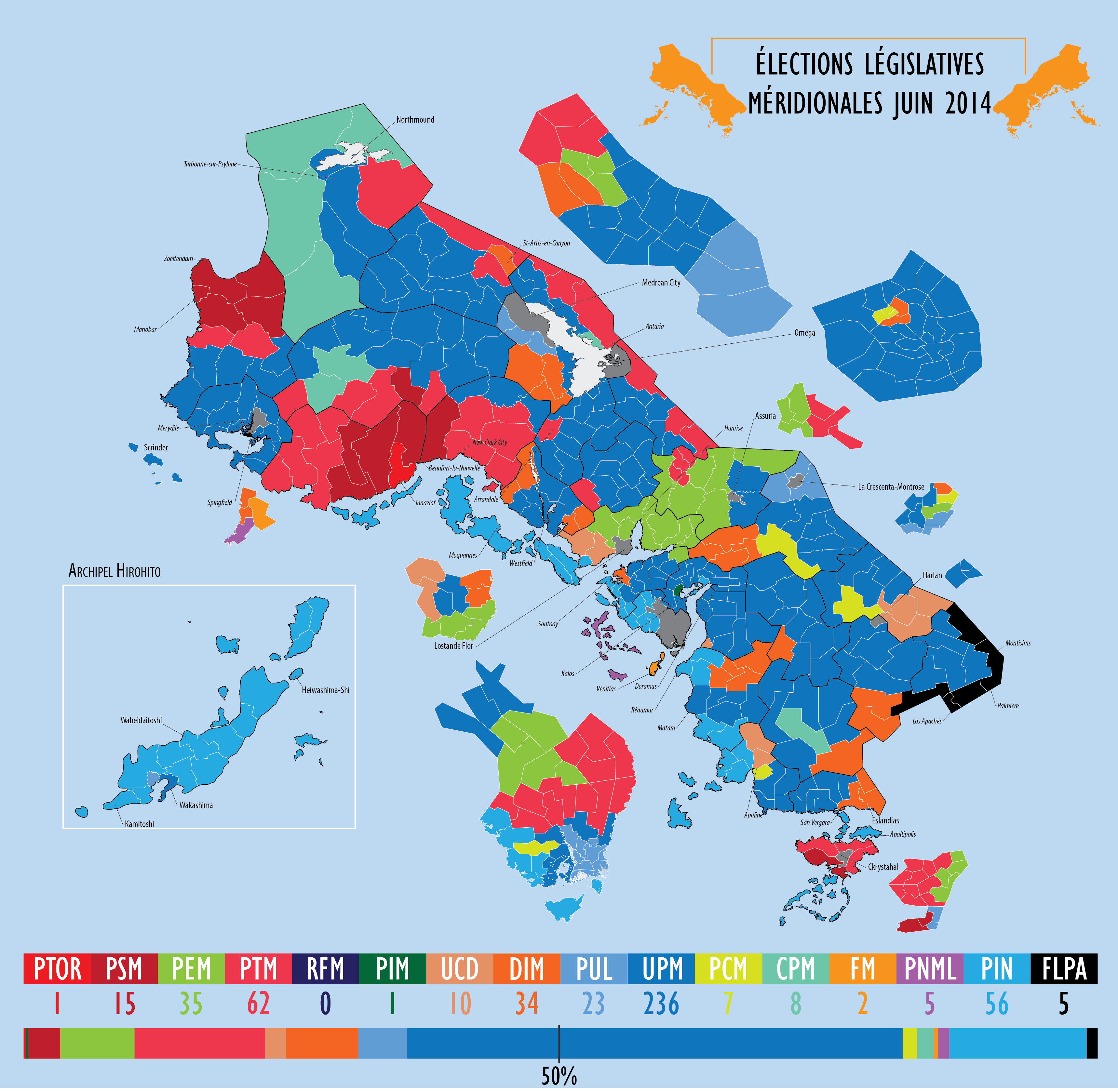 Législature juin 2014 en Méridionie