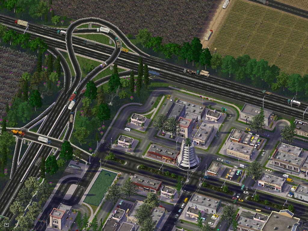 Echangeur A1-N11 et zone commerciale et industrielle de Soucolline