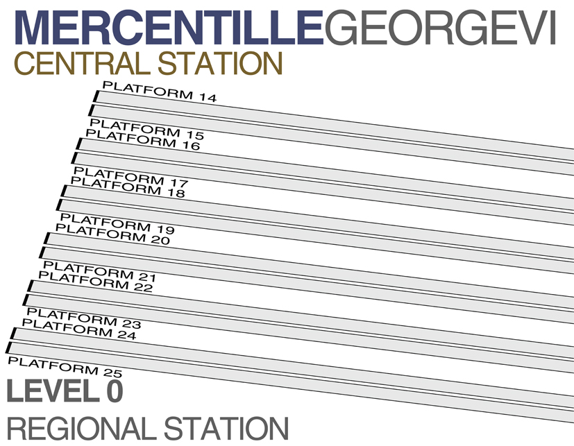 Plan des voies de la Gare souterraine régionale