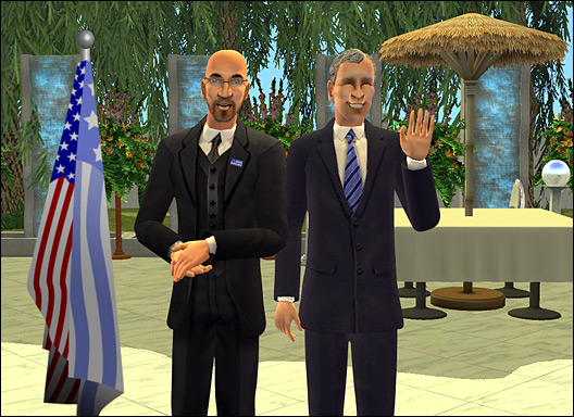 Avec le président américain George W. Bush (septembre 2007)