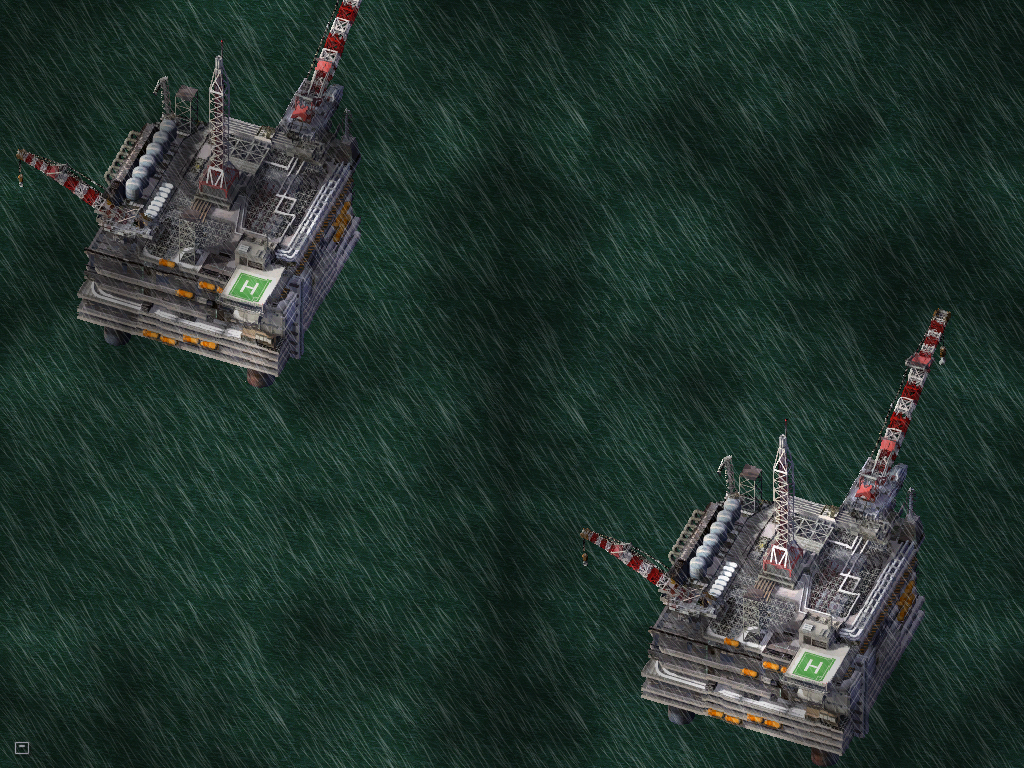 Plate-forme off-shore pétrolière.