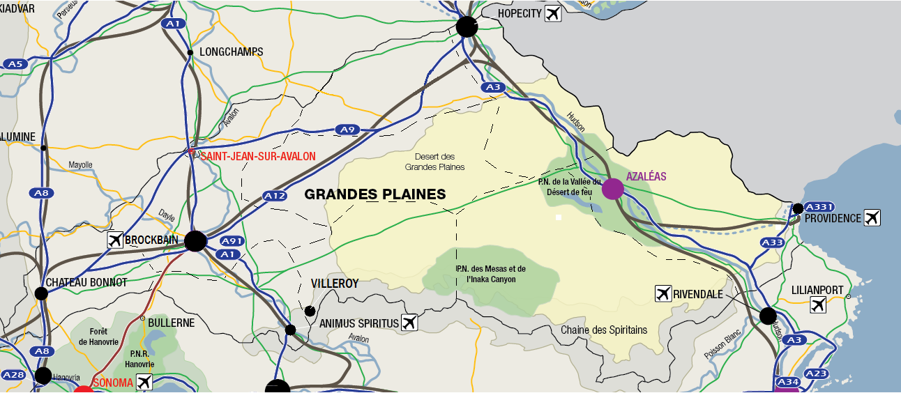 Carte officielle des Grandes Plaines