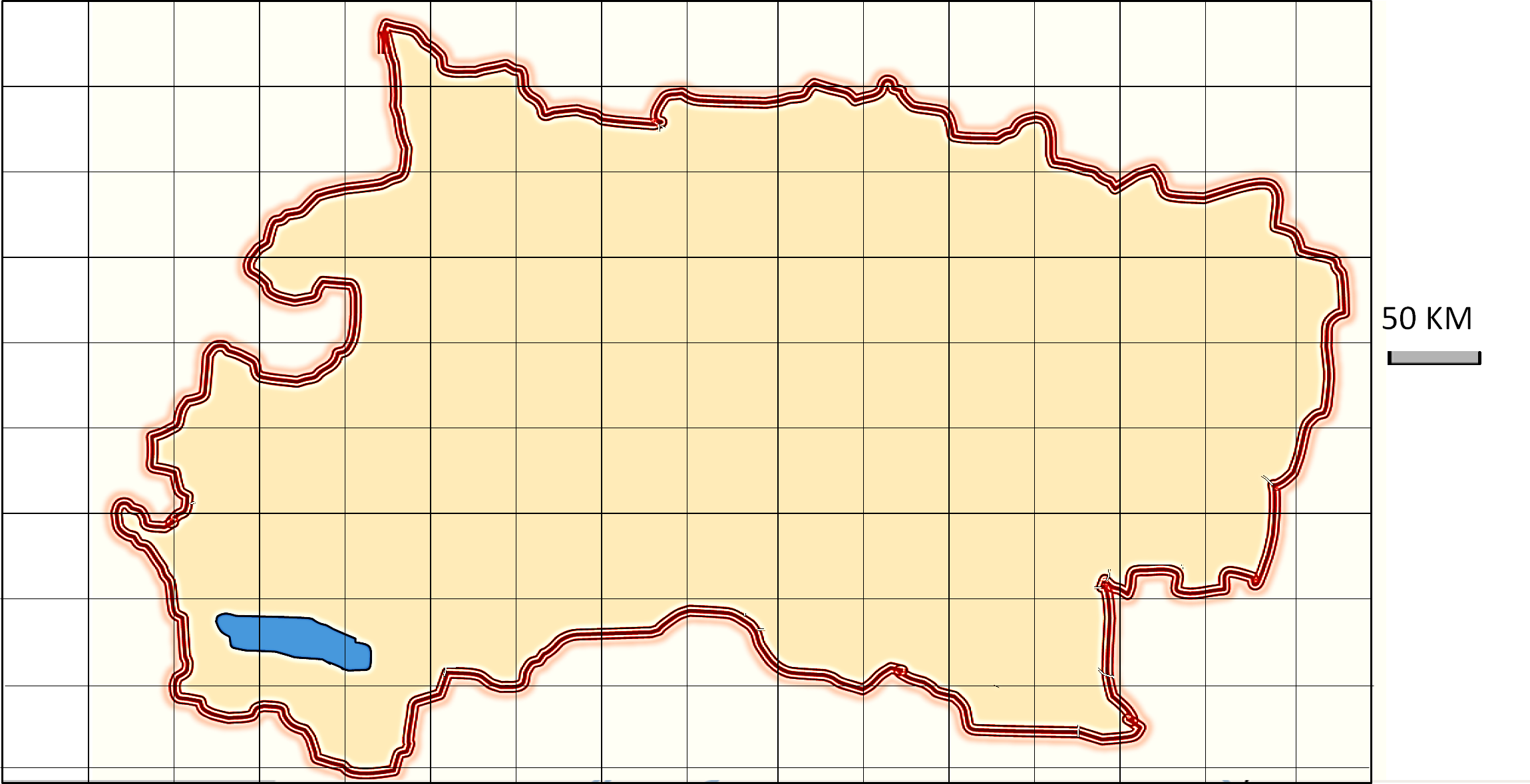 Carte des distances du Thoulak