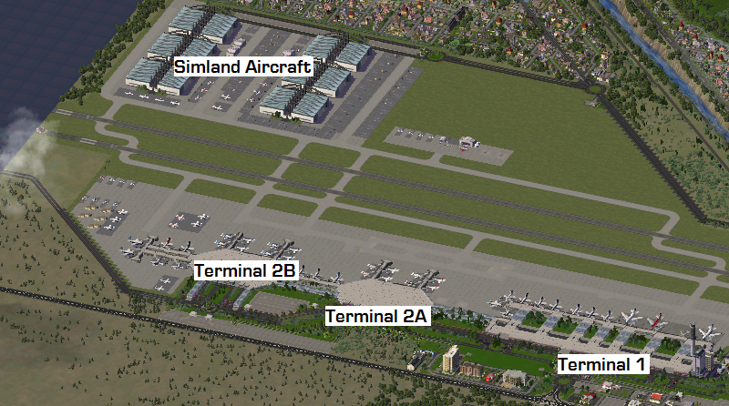 Vue générale de l'aéroport