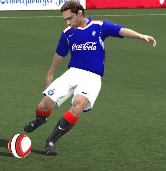 Le défenseur Andrew Boynes avec l'ancien Kit Away