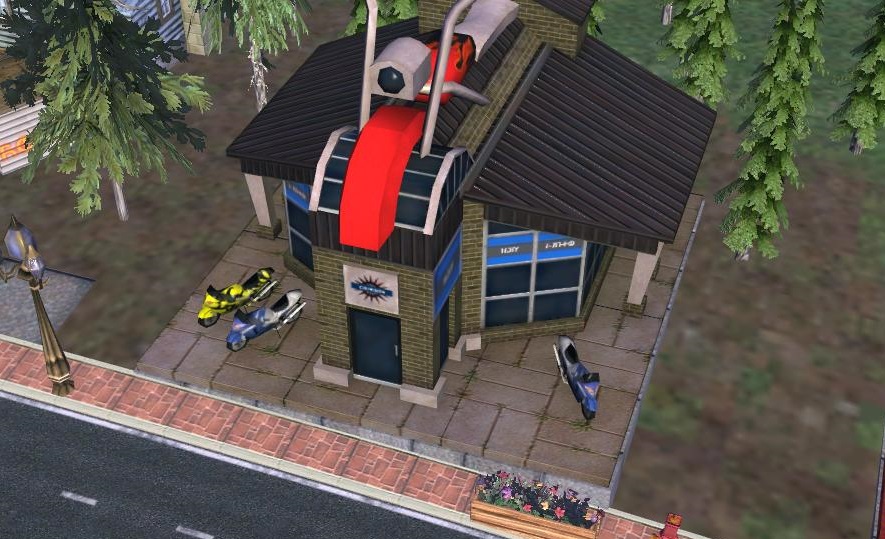 Salle de réunion des bikers "Les démons du paradis"