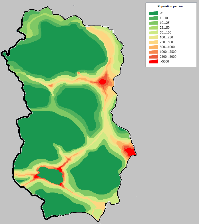 La densité de la population