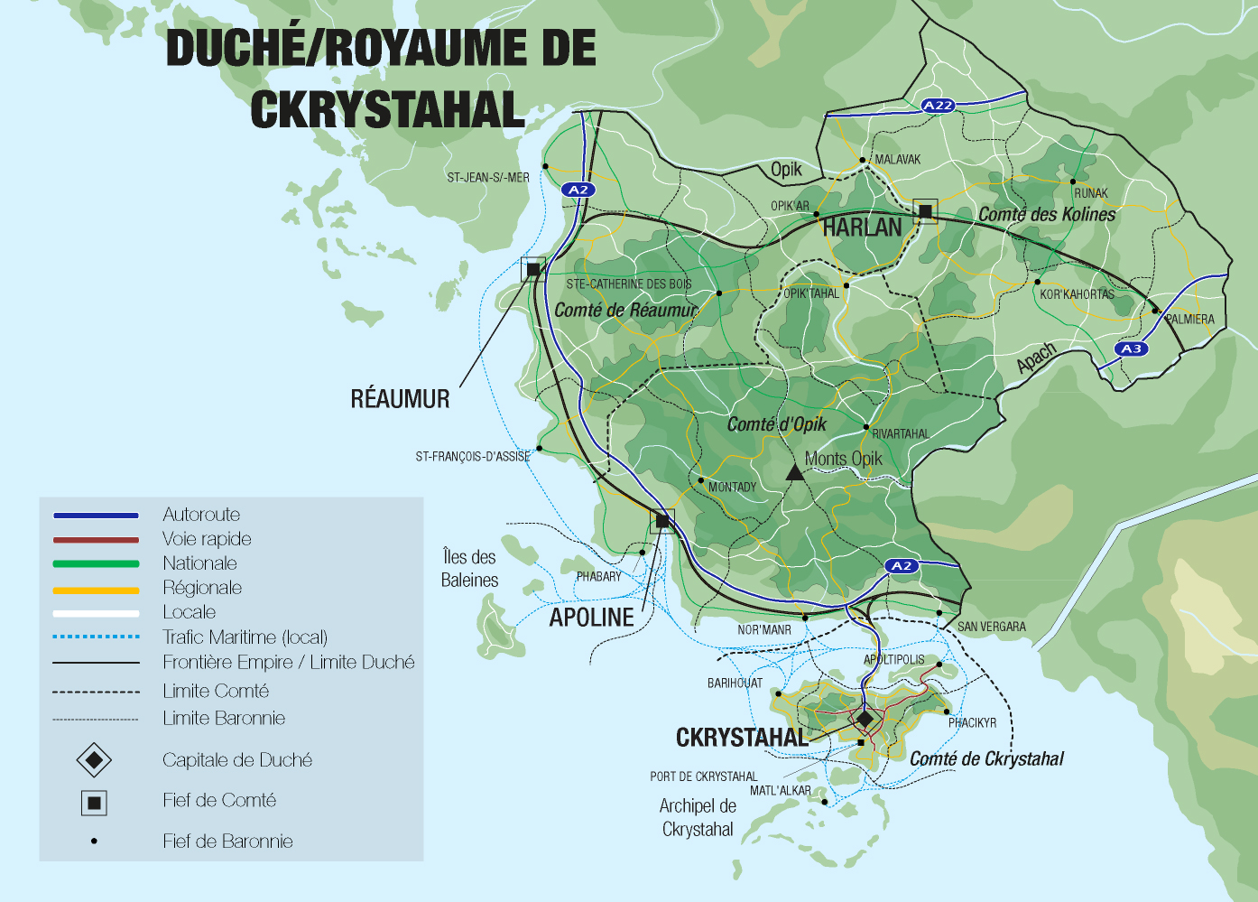 Carte plus précise d'un duché de l'Empire