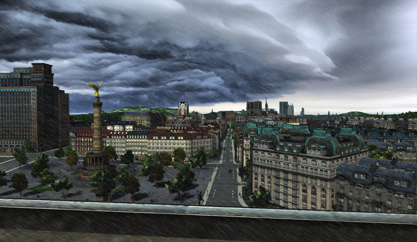 Passage de l'ouragan Nuri depuis un balcon du Palais Gyniak
