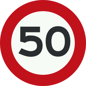 Panneau de limitation de vitesse