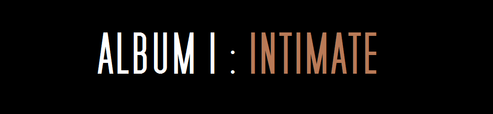 Bannière de promotion de l'album "Intimate"