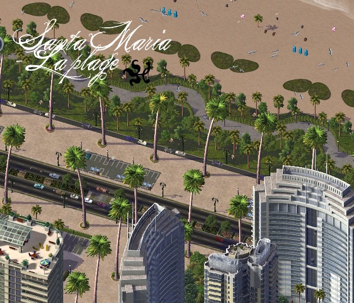 La plage vue des batiments